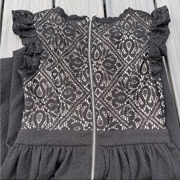 Black Dress with lace top - Picture 3 of 3